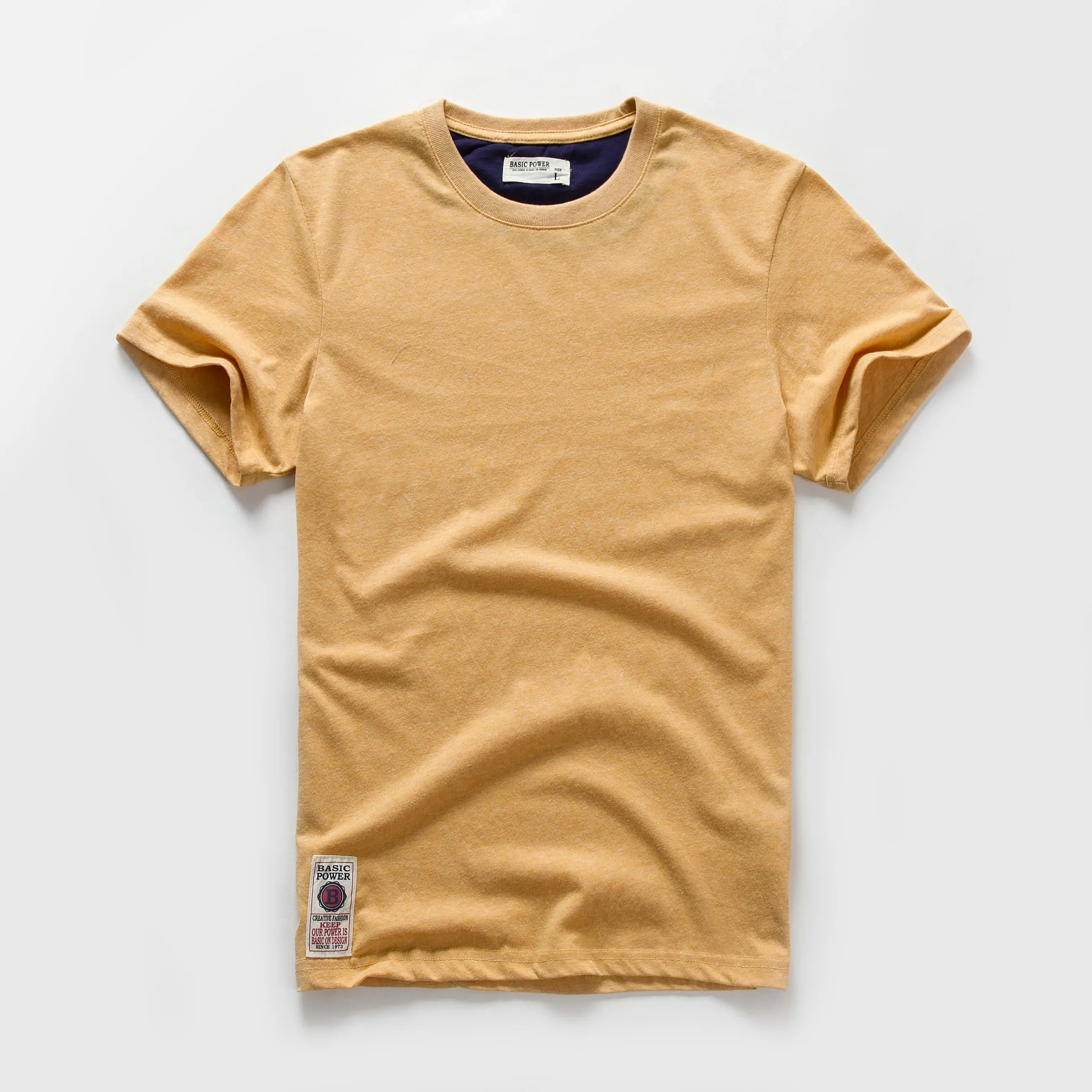 Men's T-shirt Cotton Solid Color t shirt Men Causal O-neck Basic Male High Quality Classical Tops